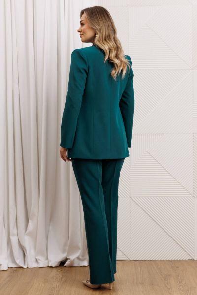 Брюки, жакет Мода Юрс 26-2960 темная_бирюза - фото 6