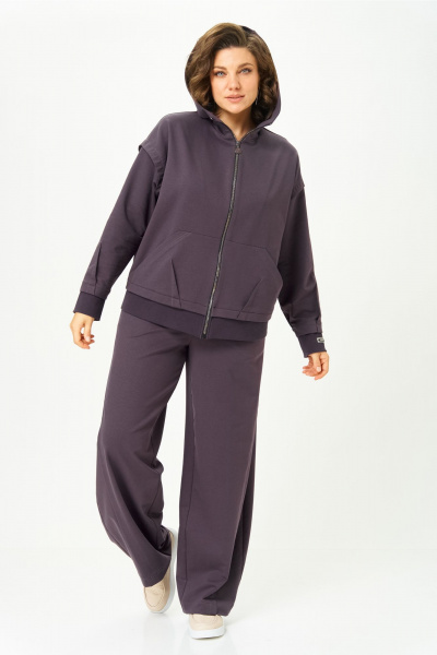 Брюки, бомбер Bonna Image 1023/1 серо-фиолетовый - фото 12