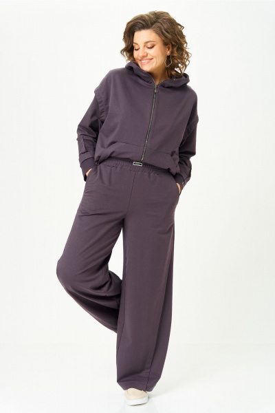 Брюки, бомбер Bonna Image 1023/1 серо-фиолетовый - фото 2