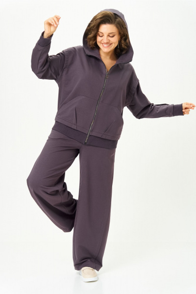 Брюки, бомбер Bonna Image 1023/1 серо-фиолетовый - фото 1