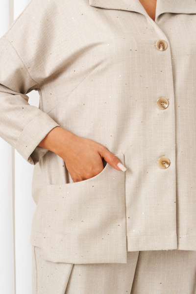 Брюки, рубашка Beautiful&Free 6421 бежевый - фото 6