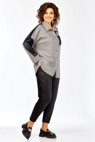 Блуза Matini 4.1545/1 клетка_черный - фото 9