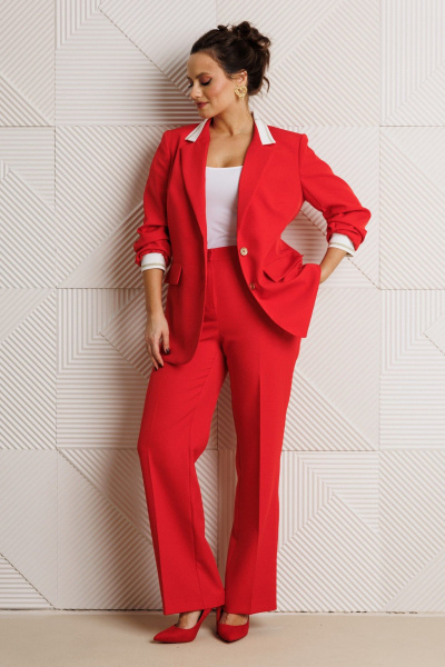 Брюки, жакет Mubliz 242 красный - фото 12