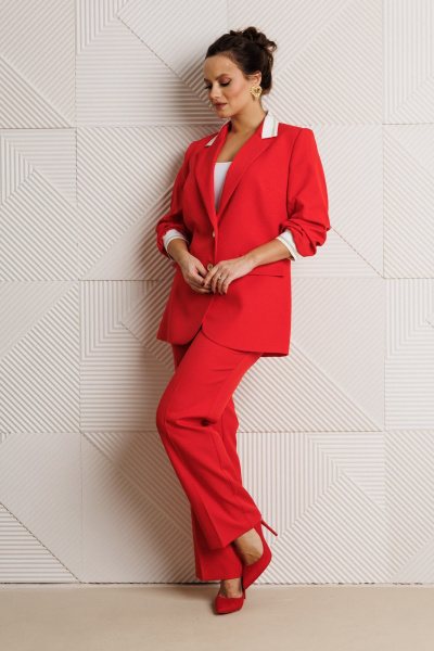 Брюки, жакет Mubliz 242 красный - фото 7