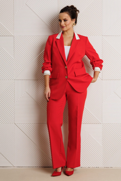 Брюки, жакет Mubliz 242 красный - фото 6