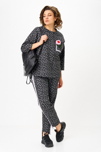 Брюки, джемпер Michel chic 1447 черный_лео - фото 2