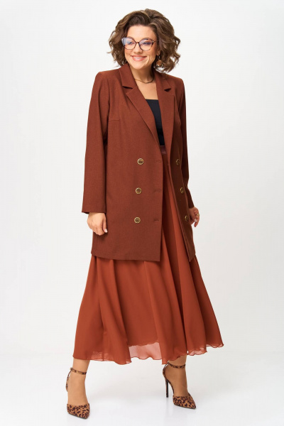 Жакет, юбка Anastasia 1262.3 терракот - фото 7