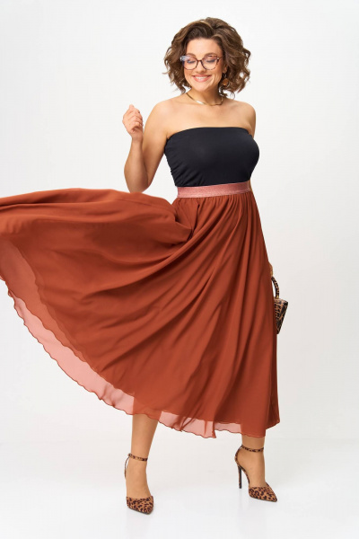 Жакет, юбка Anastasia 1262.3 терракот - фото 6