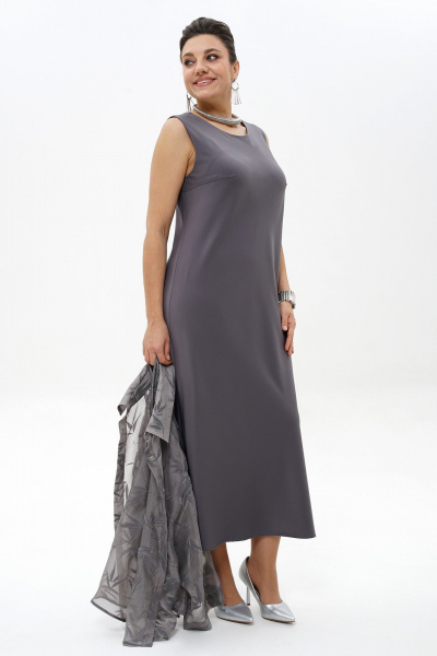 Блуза, платье Alani Collection 2429 графит - фото 7