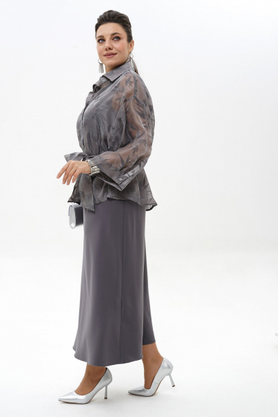 Блуза, платье Alani Collection 2429 графит - фото 2