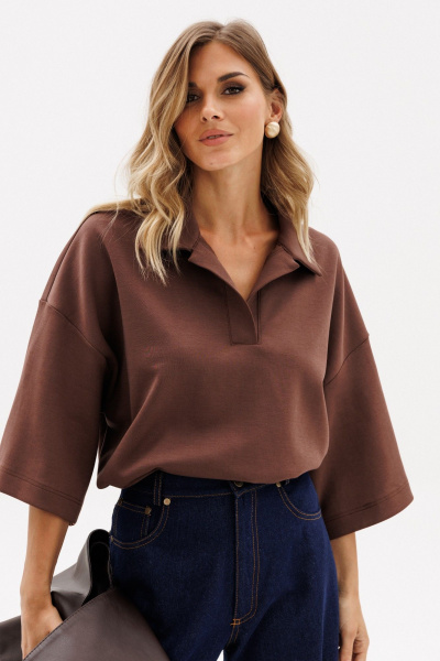 Джемпер EOLA 2964  шоколад - фото 7