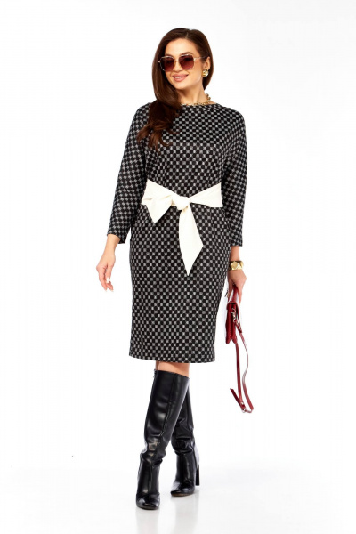 Платье Taita plus 2603 черный+белый - фото 2