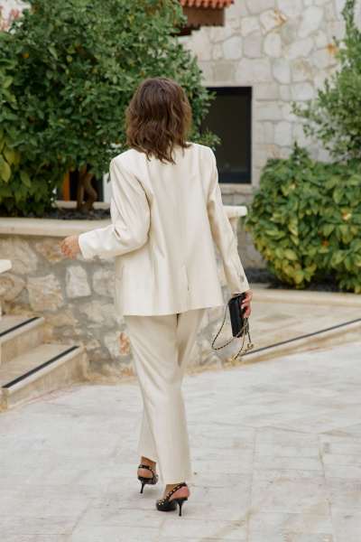 Брюки, жакет Vittoria Queen 27553/1 сливочный - фото 8