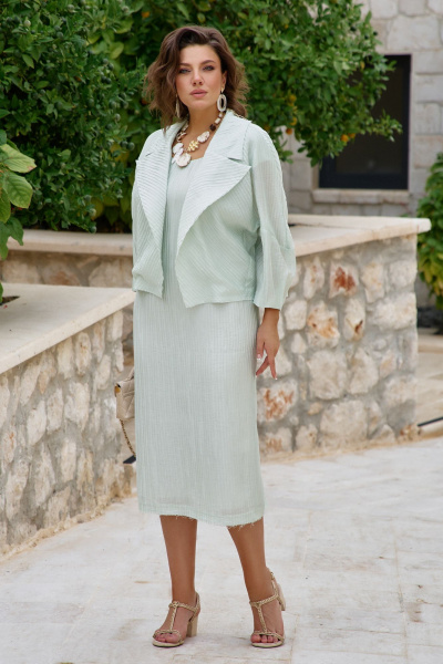 Жакет, платье Vittoria Queen 28873/1 светло-салатовый - фото 1