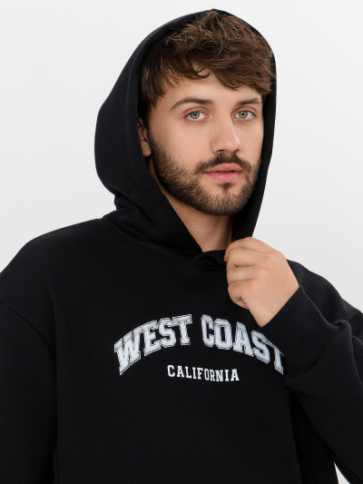 Худи Mark Formelle 121806-1/25-4896П-7П черный_печать2_3_сл_на_пол - фото 3