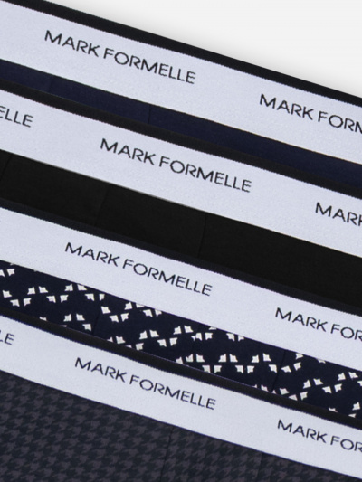 Трусы Mark Formelle 411124-4/25-5139Ц-5 диагональн._узор_на_гл.синем_гл.синий_черный_черна - фото 2