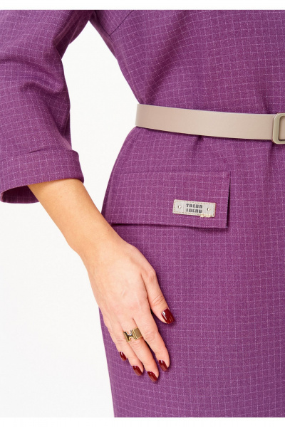 Платье Твой имидж 2323 сиреневый_в_клетку - фото 6