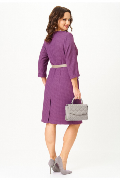 Платье Твой имидж 2323 сиреневый_в_клетку - фото 2