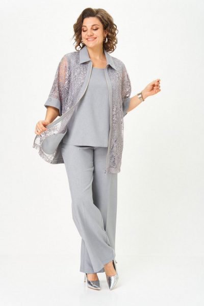 Брюки, кардиган, топ Svetlana-Style 2119 серый - фото 4