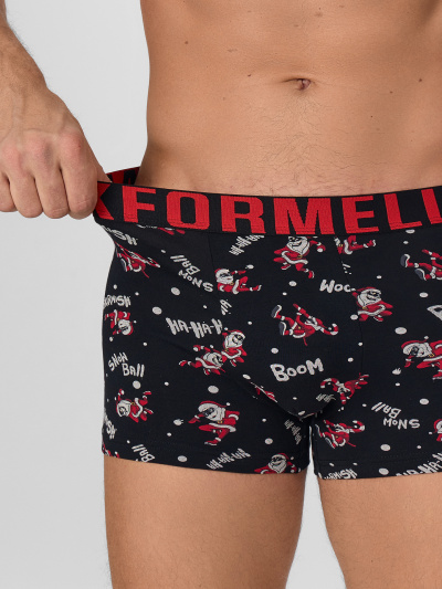 Трусы Mark Formelle 411228/25-5103П-5Н Деды_морозы_на_черном - фото 3