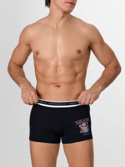 Трусы Mark Formelle 411228/25-5629П-5 черный_печать3_3_сл_на_ЛВ_пер_дет - фото 1
