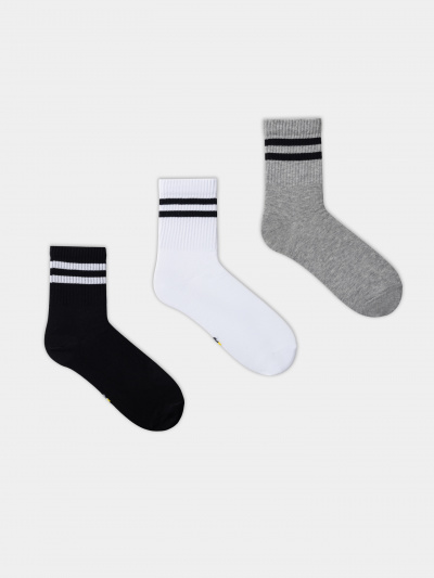 Носки Mark Formelle 444A-2458/B4-233444A белый_сер.меланж_черный_рис.2458 - фото 1