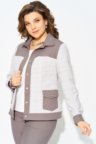 Брюки, бомбер Fita 3232 бежево-шоколадный - фото 6