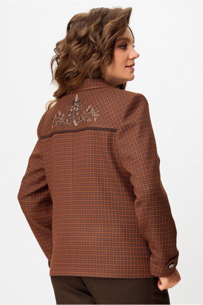 Жакет Fita 20752 терракот+коричневый - фото 3