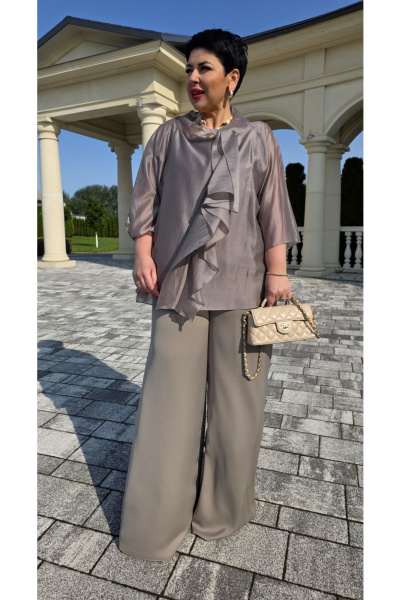 Блуза, брюки Vittoria Queen 27093 бежевый - фото 9