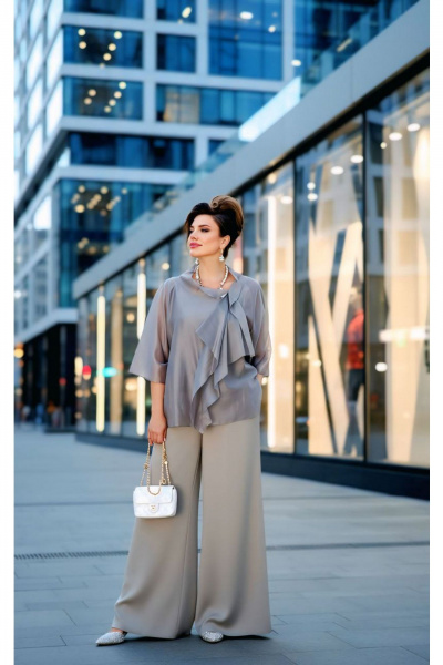 Блуза, брюки Vittoria Queen 27093 бежевый - фото 4