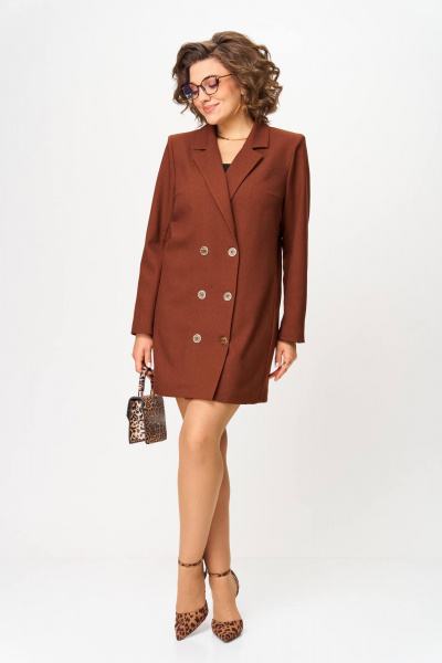 Платье Anastasia 1264 терракот - фото 4