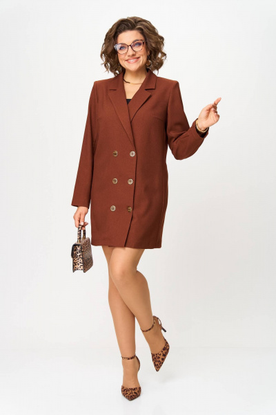 Платье Anastasia 1264 терракот - фото 3