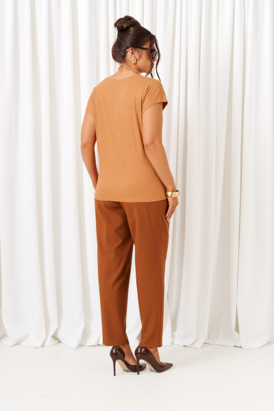 Блуза, брюки, жакет Beautiful&Free 6413 миндаль - фото 8