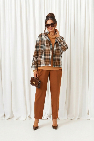 Блуза, брюки, жакет Beautiful&Free 6413 миндаль - фото 1