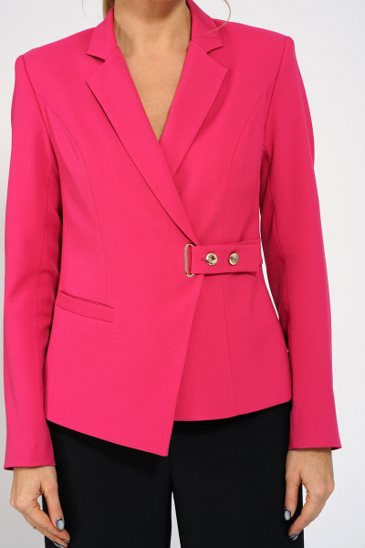 Брюки, жакет Alani Collection 2055 фуксия-черный - фото 9