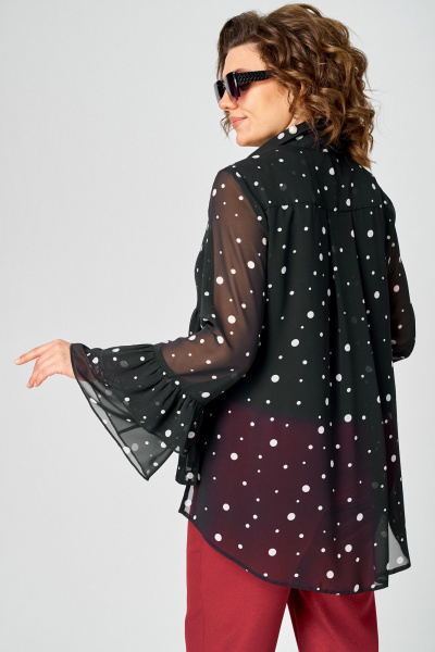 Блуза EVA GRANT 7221 принт_горох - фото 10