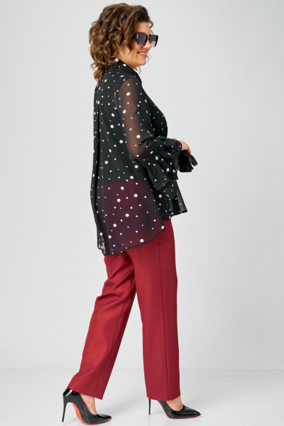Блуза EVA GRANT 7221 принт_горох - фото 7