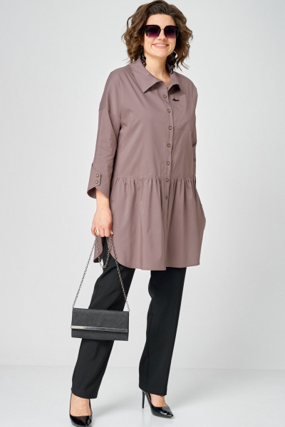 Блуза EVA GRANT 7068-1 капучино - фото 14