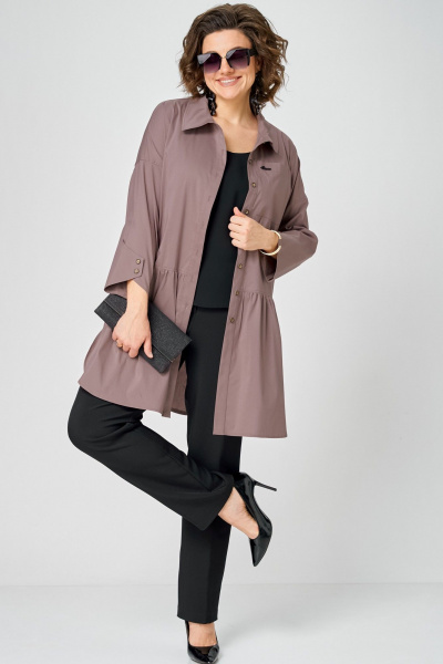 Блуза EVA GRANT 7068-1 капучино - фото 13