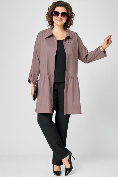 Блуза EVA GRANT 7068-1 капучино - фото 12