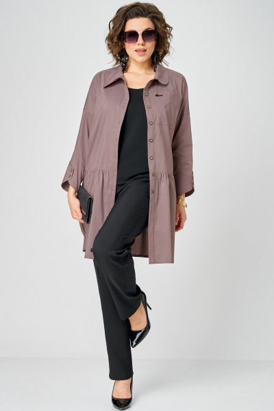 Блуза EVA GRANT 7068-1 капучино - фото 9