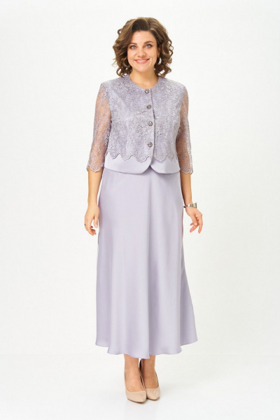 Жакет, юбка Svetlana-Style 2316 серебро - фото 1
