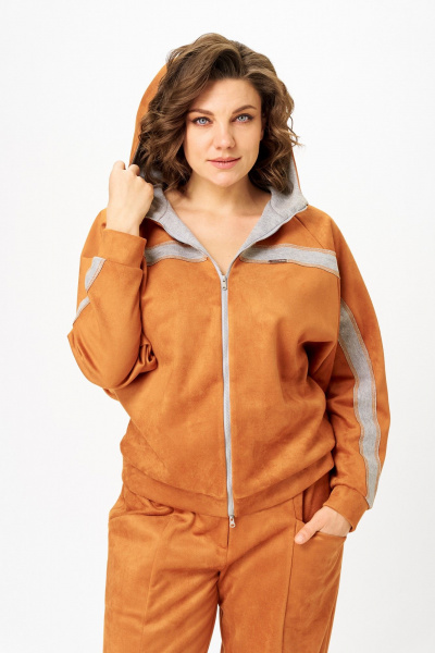 Брюки, бомбер Michel chic 1448 рыжий - фото 6