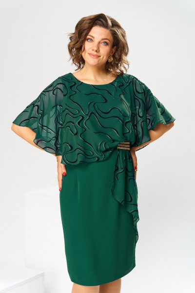 Платье Romanovich Style 1-2371 зеленый_флок - фото 4