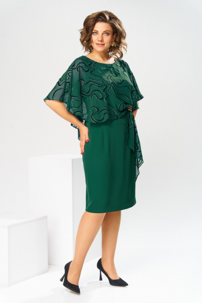 Платье Romanovich Style 1-2371 зеленый_флок - фото 3