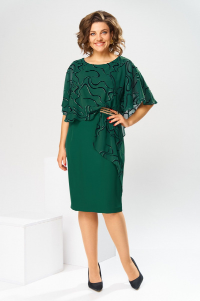 Платье Romanovich Style 1-2371 зеленый_флок - фото 2