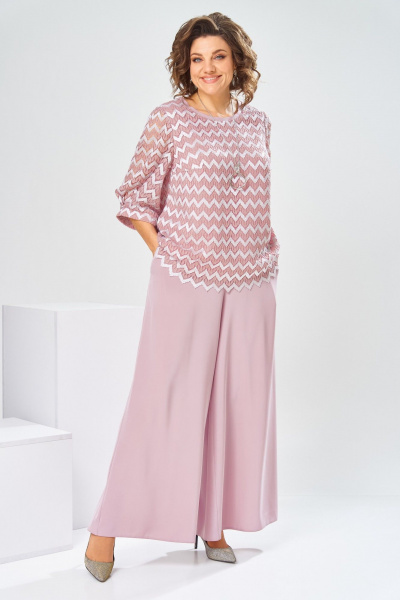 Блуза, брюки Romanovich Style 2-2892 пудровый - фото 2