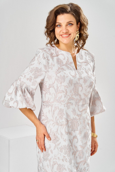 Платье Romanovich Style 1-2809 пудра/цветы - фото 6