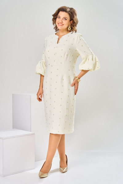 Платье Romanovich Style 1-2809 молочный-1 - фото 4