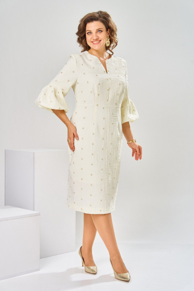 Платье Romanovich Style 1-2809 молочный-1 - фото 3